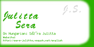 julitta sera business card